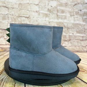 Carter’s Serato Kids Dino Reptile Gray Hook & Loop Lined Fin Boots Size 11 M